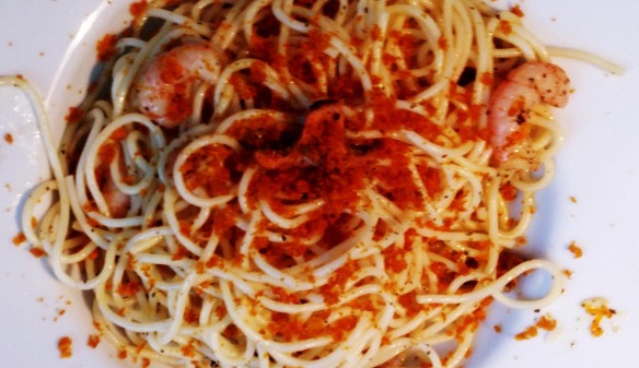 Espaguetis con Botarga